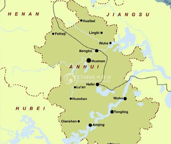 Anhui Provincial Map