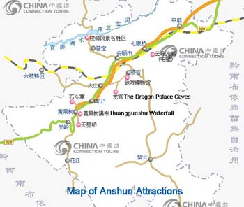 Anshun Attractions Map