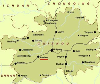 Anshun location Map