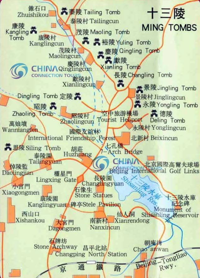 Ming Tombs Map