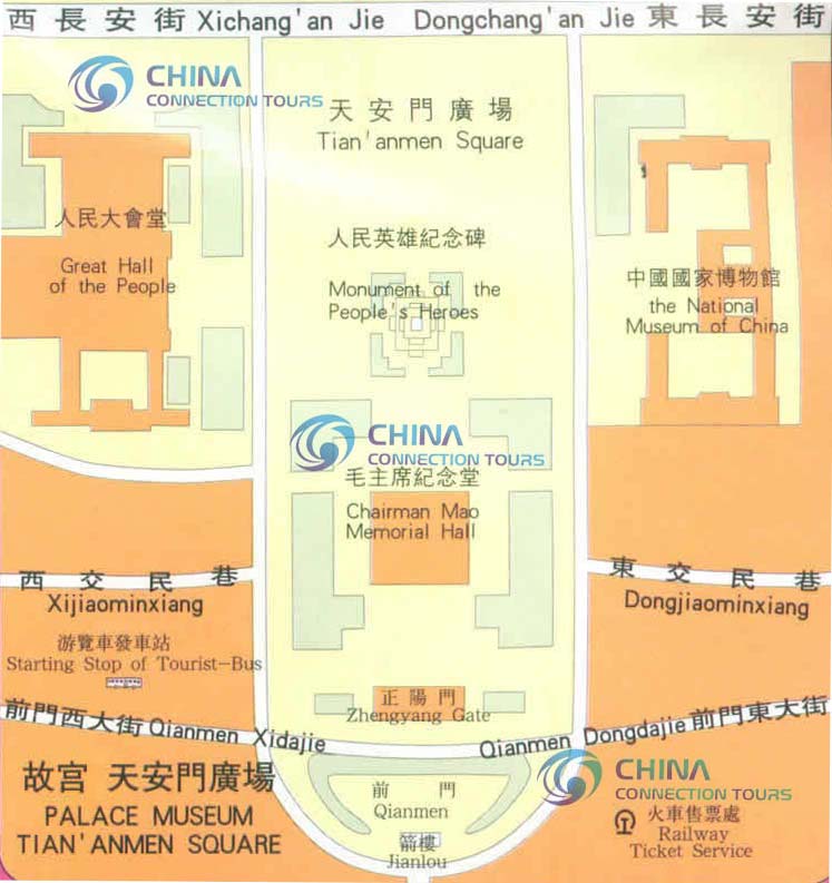 Tian An Men Map / Tiananmen Map