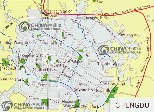 Chengdu City Map, Chengdu Maps, Chengdu Travel Guide