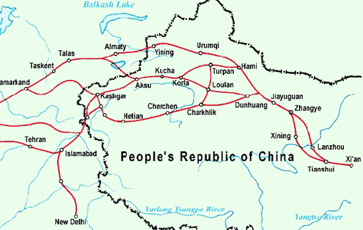 China Silk Road Map, Silk Road Map