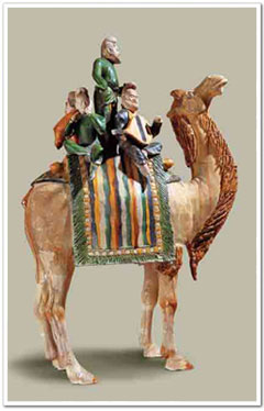Tang Tri-colored Glazed Pottery Horse