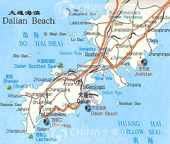 Dalian Beach Map
