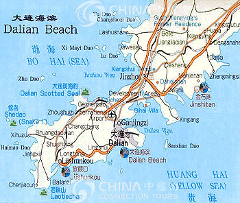 Dalian Beach Map