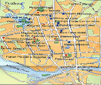 Fuzhou City Map