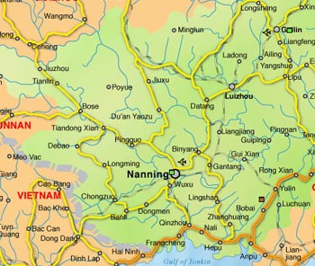 Guangxi Tourist Map