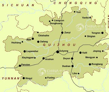 Guizhou Location Map