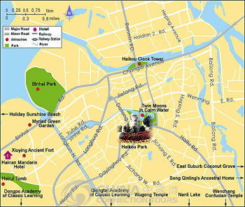 Haikou Tourist Map