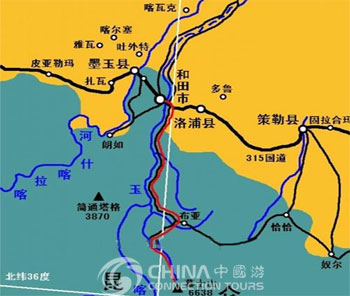 Hetian Tourist Map