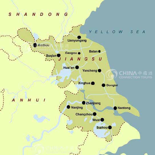 Jiangsu Province Map, Jiangsu Map, Jiangxi Travel Guide