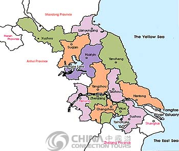 Jiangsu Location Map