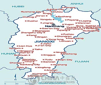 Jiangxi Location Map