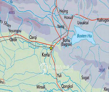 Korla Location Map