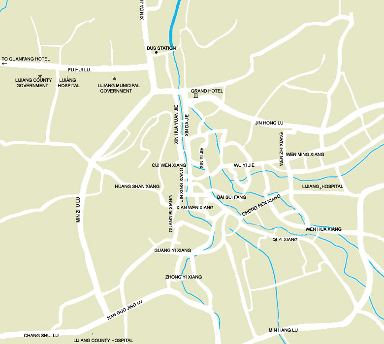 Lijiang City Map, Lijiang Maps, Lijiang Travel Guide