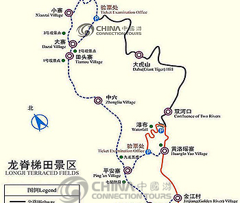 Longsheng Terrace Fields Map