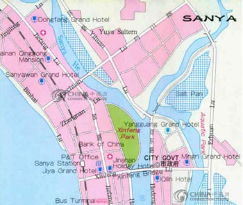 Sanya City Map