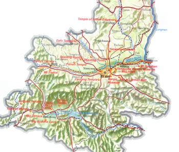 Shaanxi Tourist Map