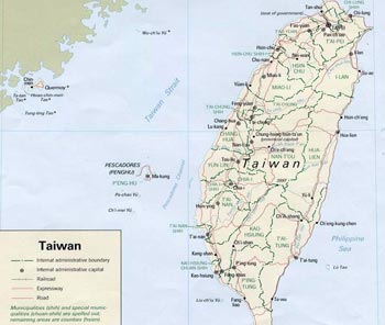 Taiwan Political Map