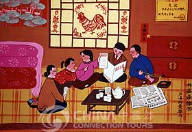 Xian Folk Paintings or Huxian Peasant Paintings, Xian Shopping, Xian Travel Guide