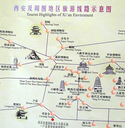 Xian tourist map