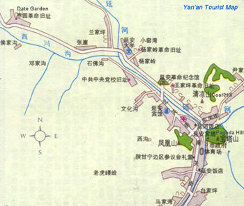 Image result for yan river, Yan'an