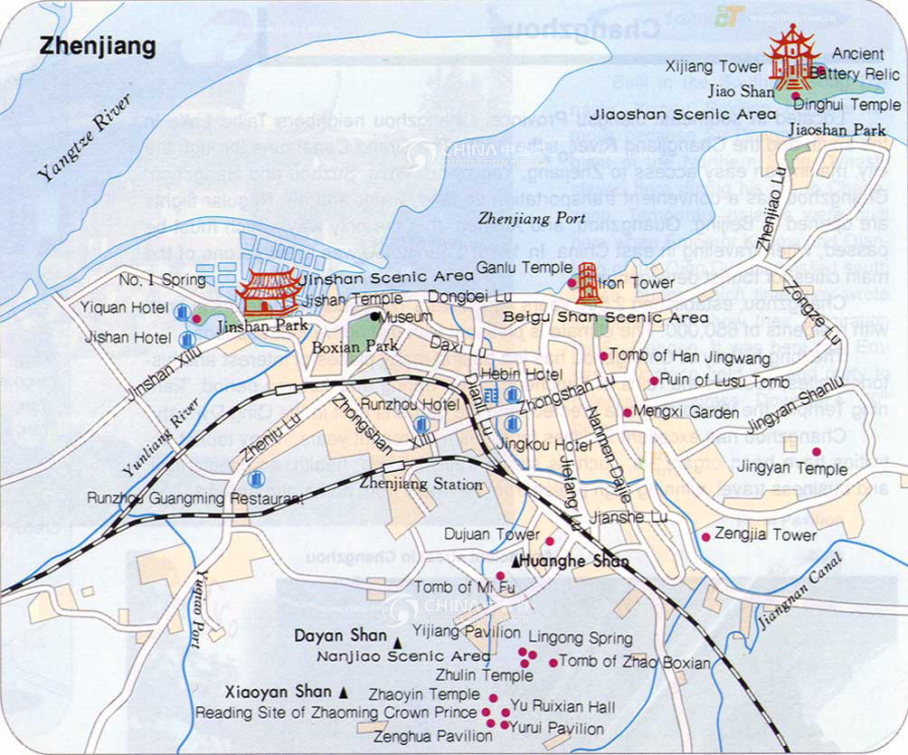 Zhenjiang City Map, Zhenjiang Maps, Zhenjiang Travel Guide
