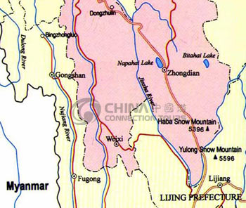 Zhongdian City Map